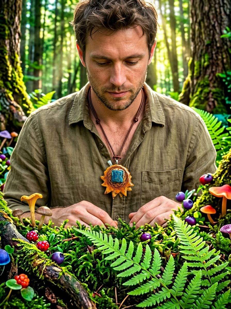 Natural Neon Blue Apatite Pinecone Pendant | Handmade PNW Jewelry | #12