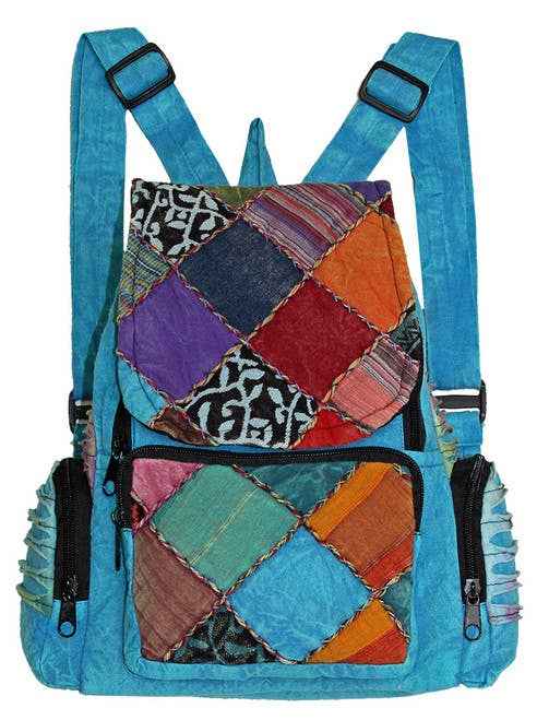 Soho Black Patchwork Backpack - Smokin Resin Company