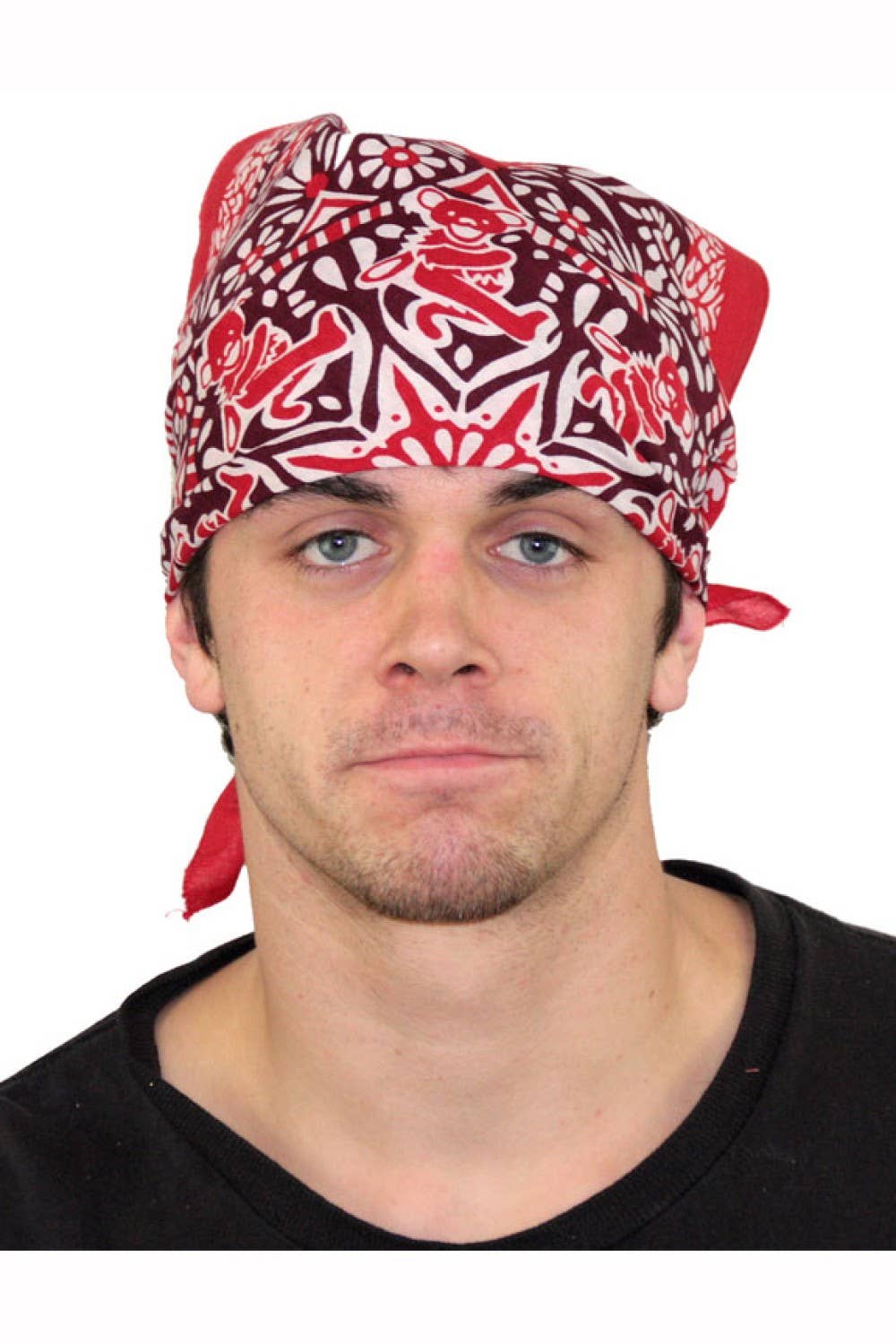 Grateful Dead Red Bear Mandala Bandana 22x22