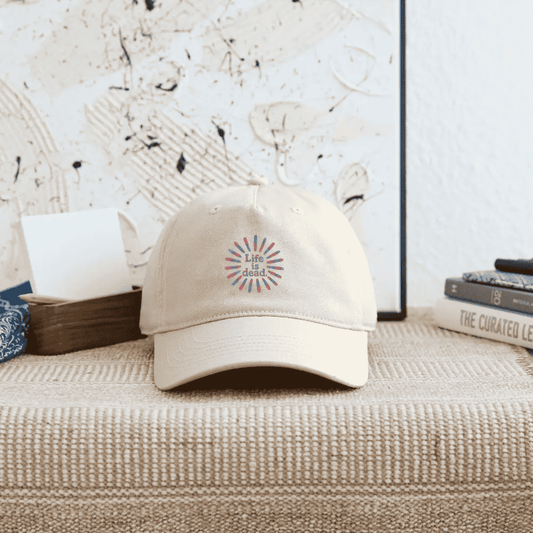 Life is DeadRed & Blue TieDye Sunburst Dad Hat - Smokin Resin Company