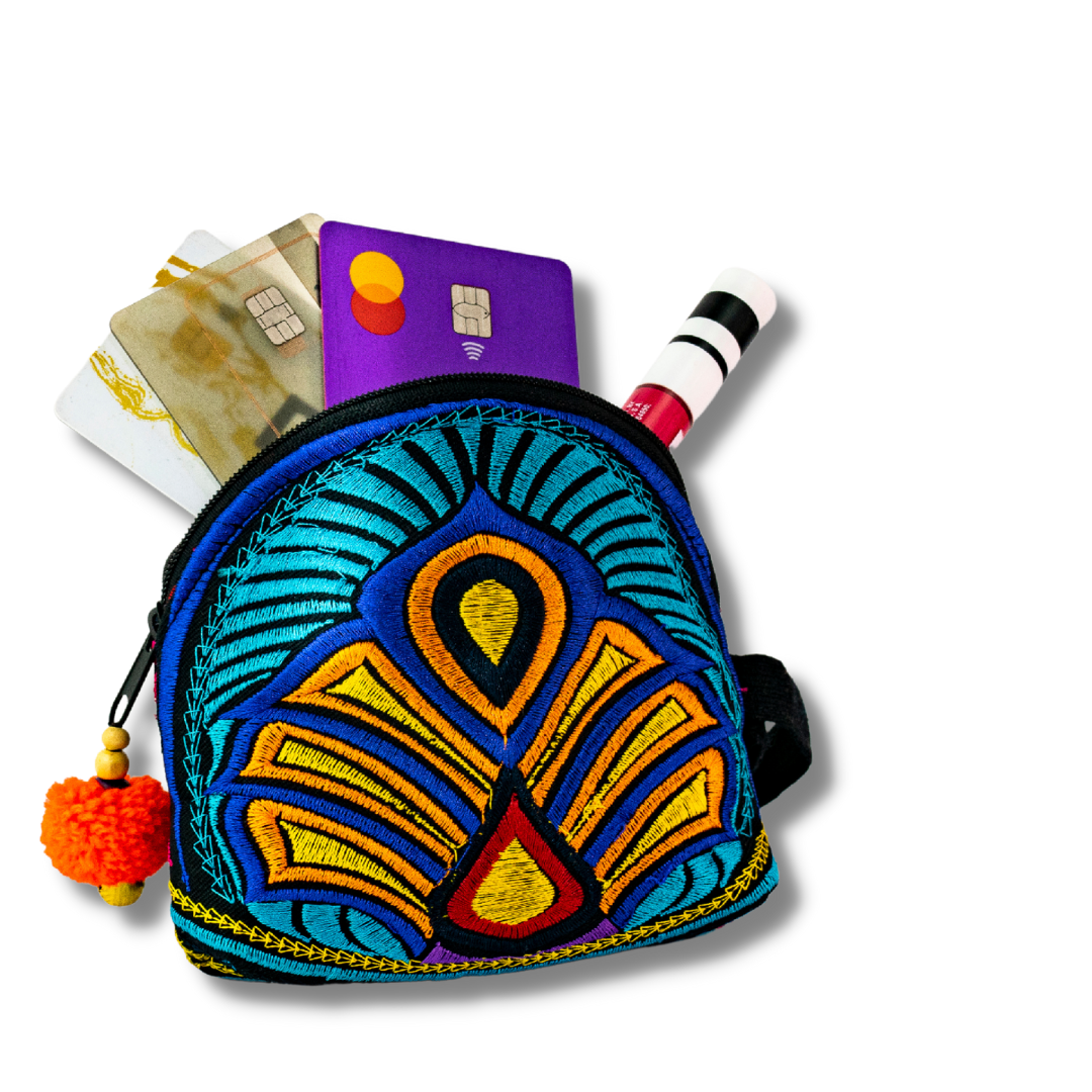 Luna Embroidered Coin Purse (Assorted) - Thailand