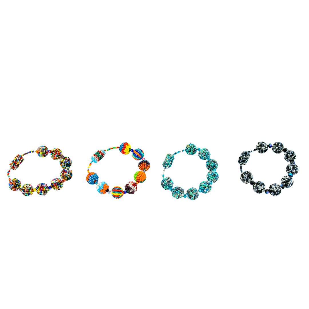 Magnetic Seed Bead Bracelet Boho Beaded Bracelet Fair Trade - Guatemala
