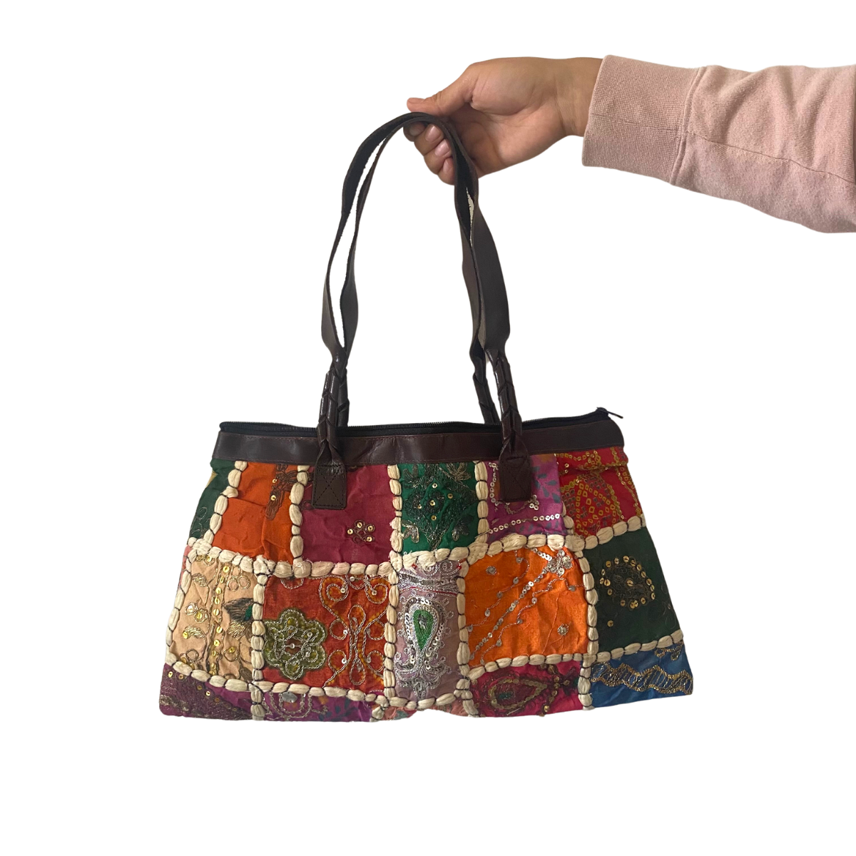 Patchwork Vintage Indian Fabric Shoulder Handbag - Thailand