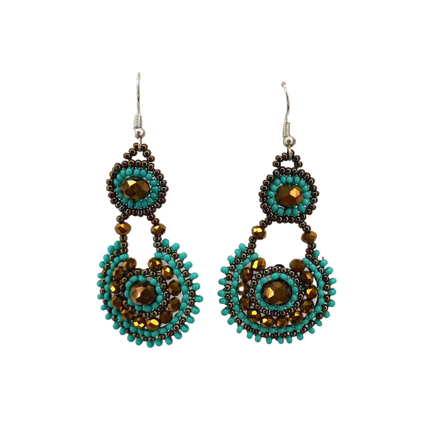 Chloe Seed Bead Handmade Circle Earrings - Guatemala