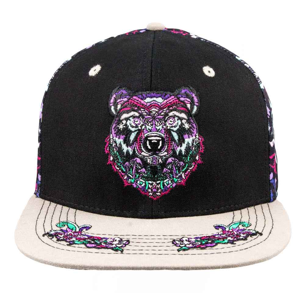 Ellie Paisley Bear Floral Fitted Hat