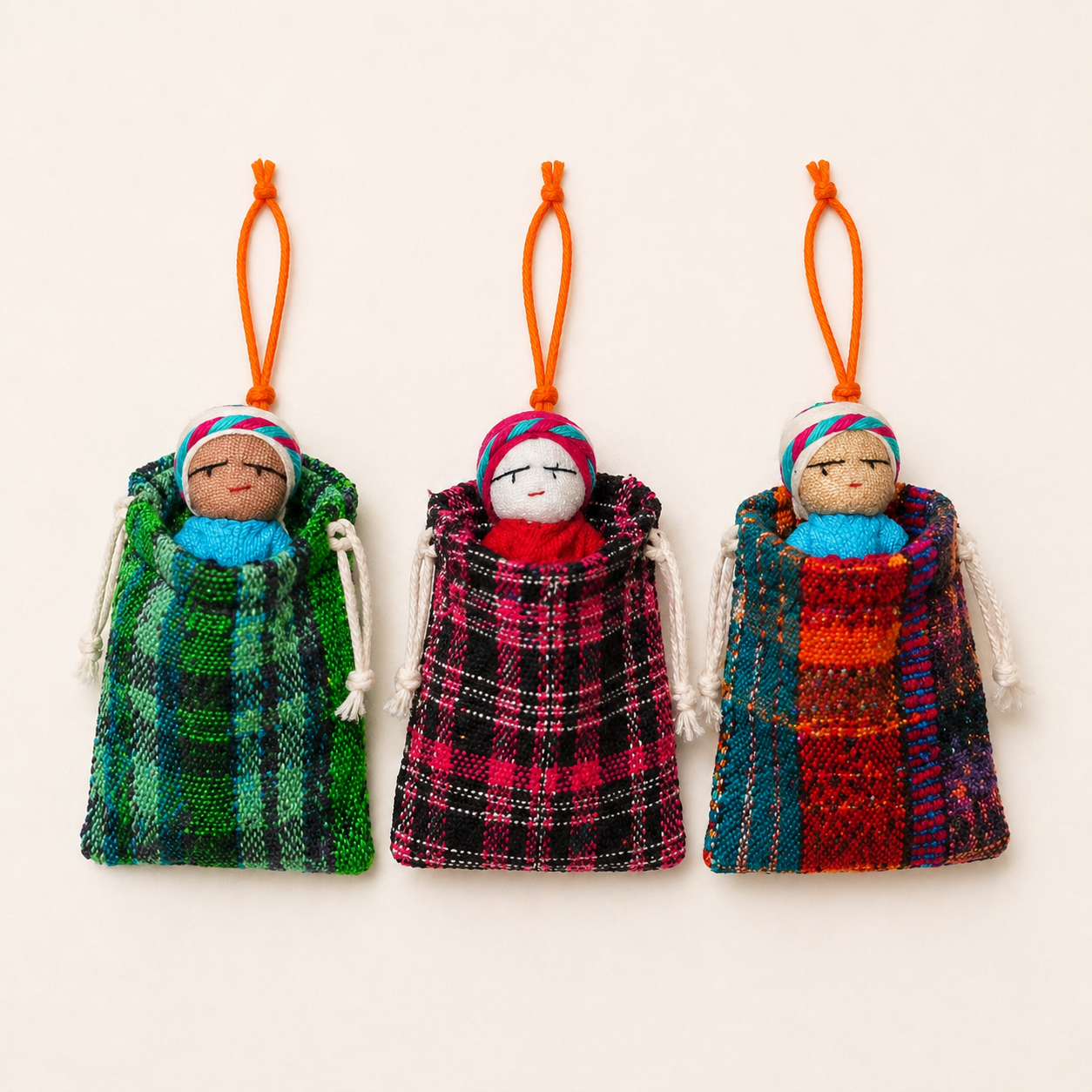 Worry Doll Ornament with Gift Bag + Story - Guatemala