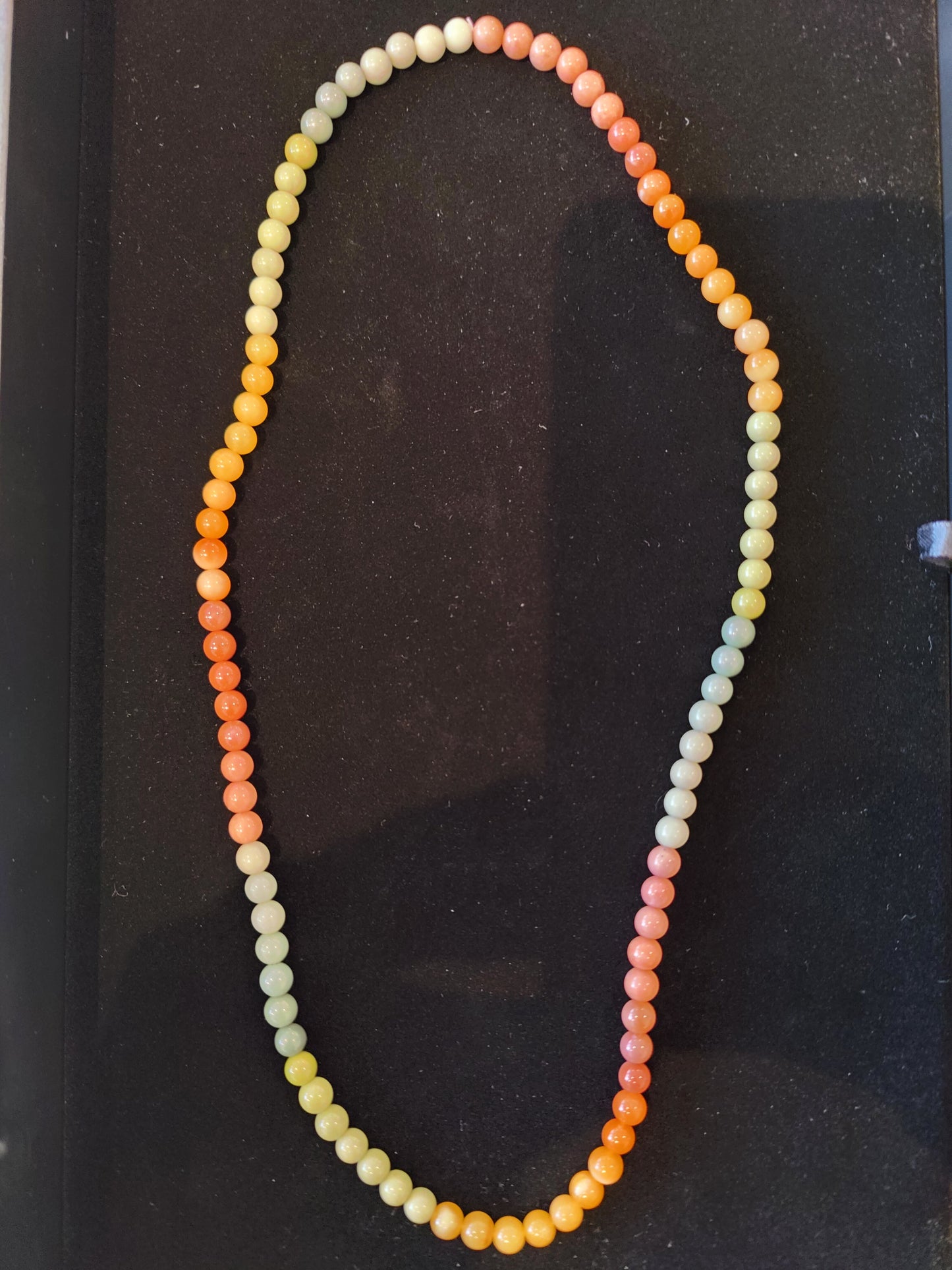 Jasper Multi-Color Round Bead Necklace 24"