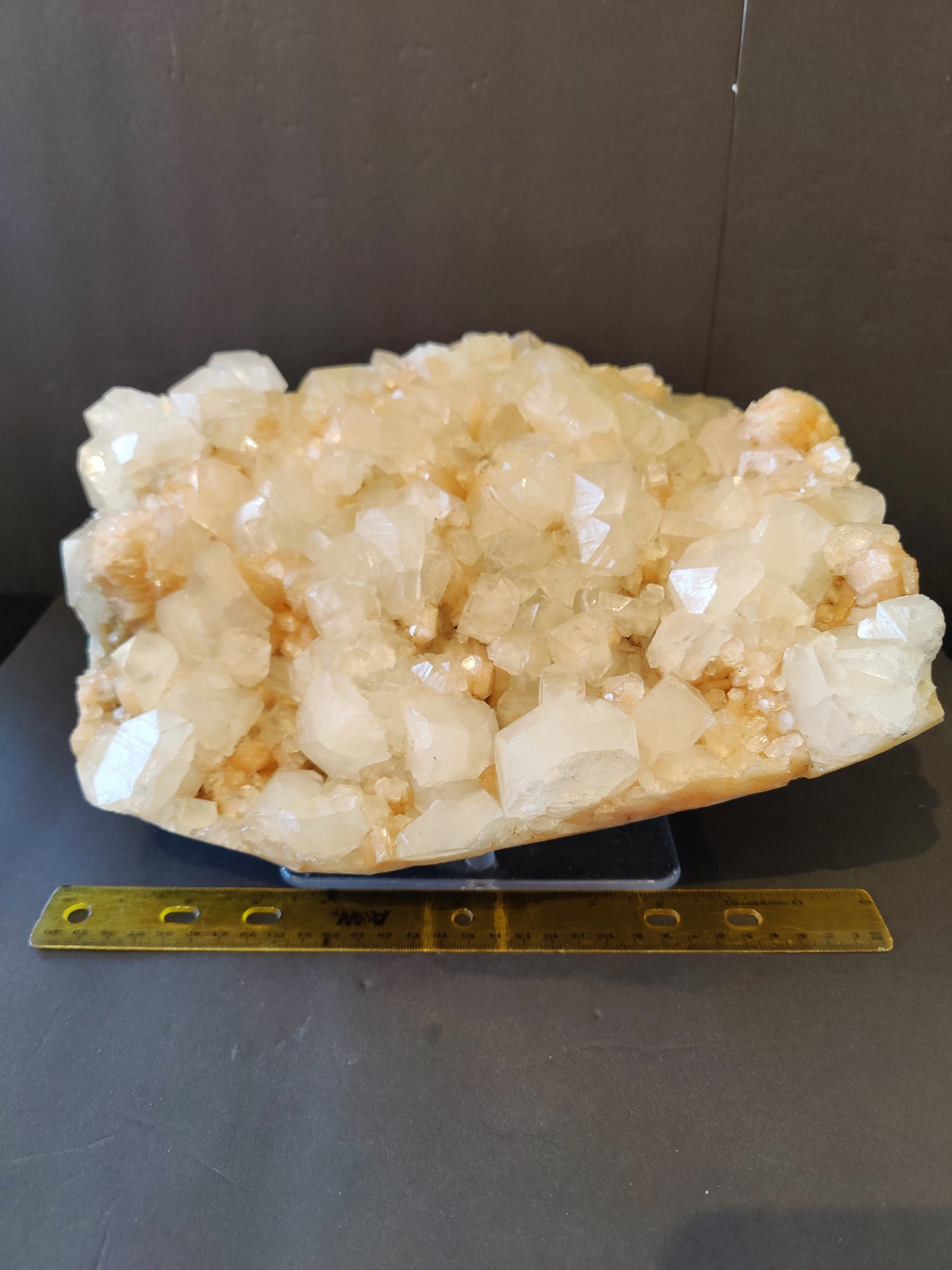 Clear Apophyllite with Peach Stilbite Cabinet Specimen 10kg
