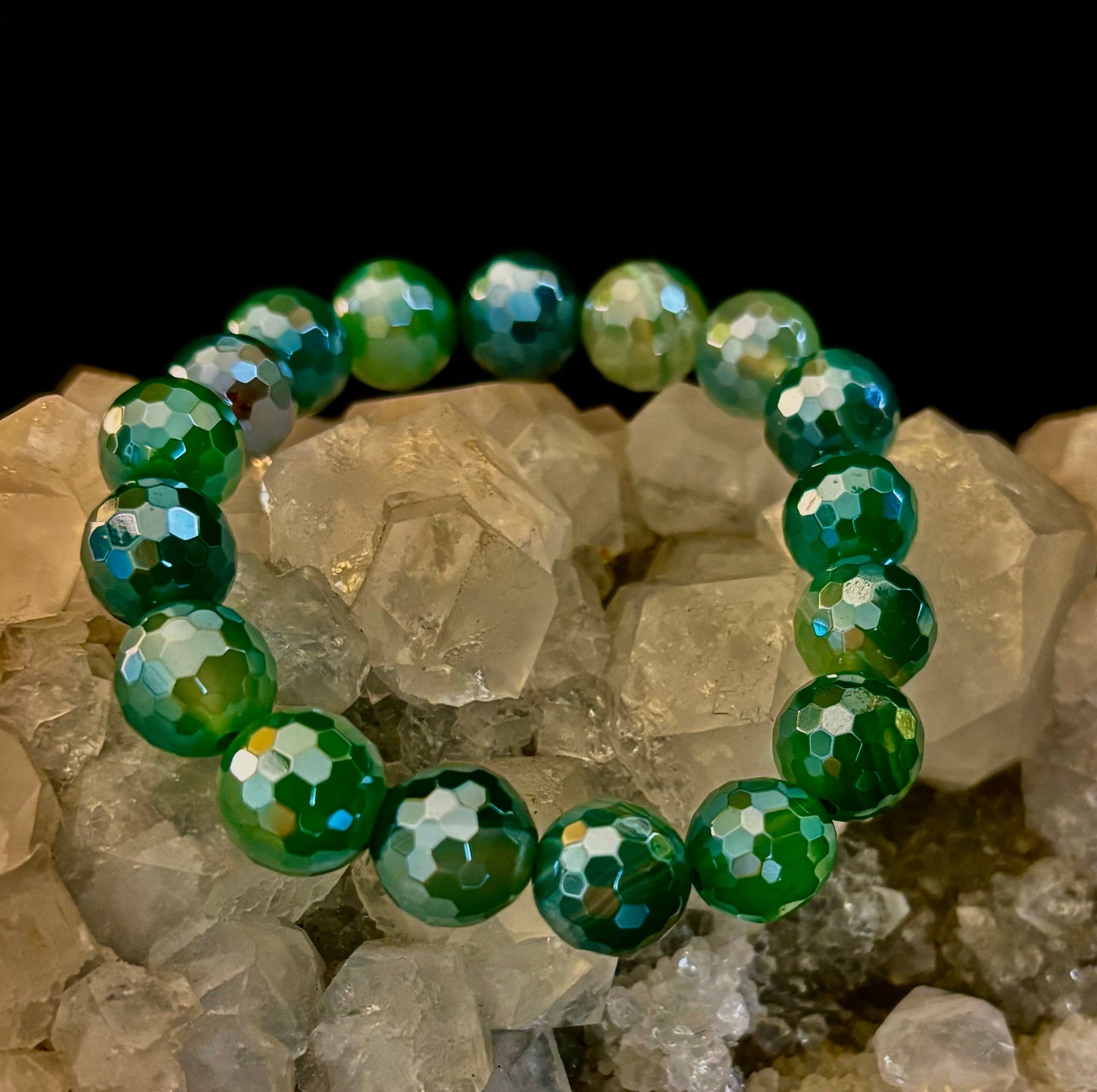 Green Goddess Mystic Banded Agate Bracelet