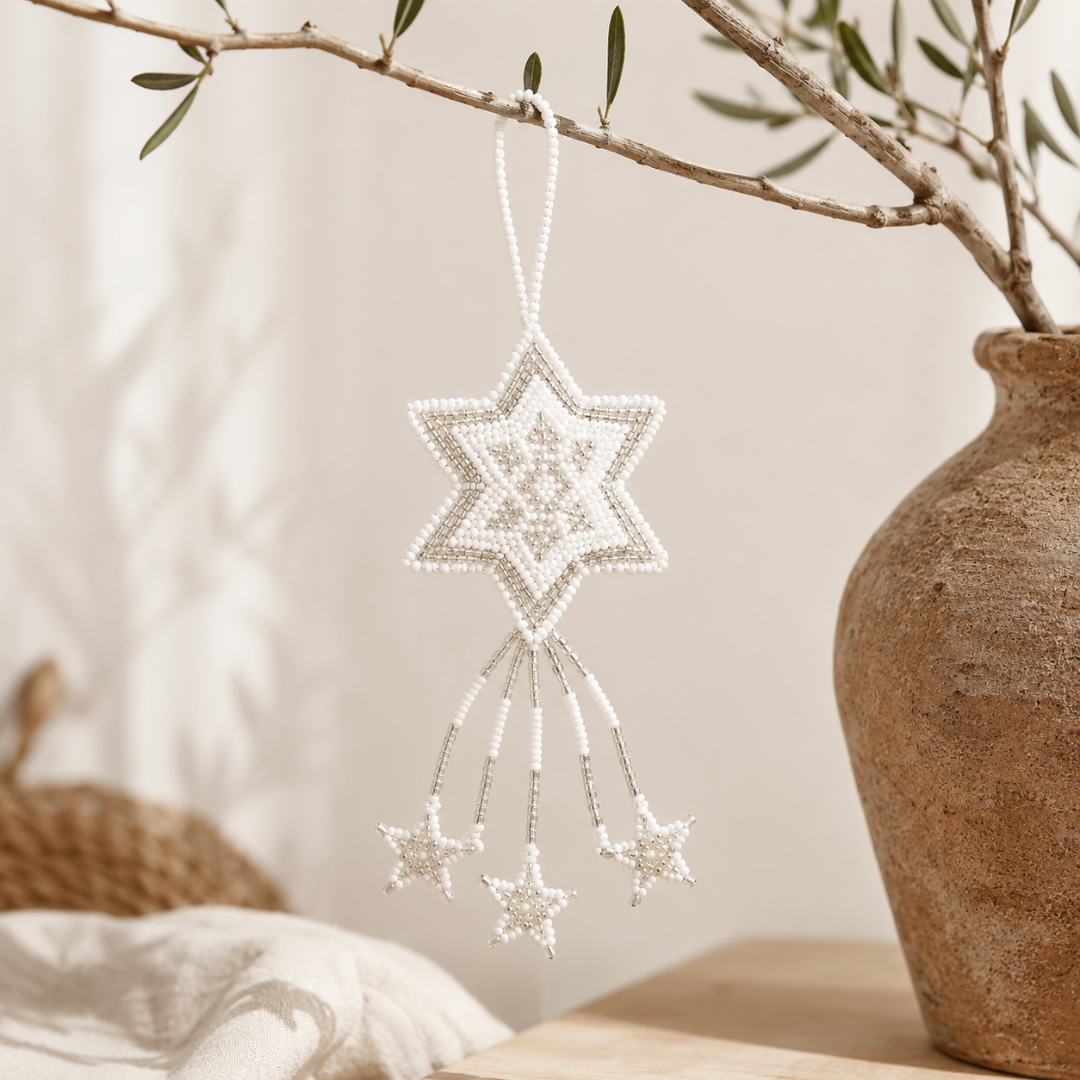 Star Seed Bead Handmade Ornament - Guatemala