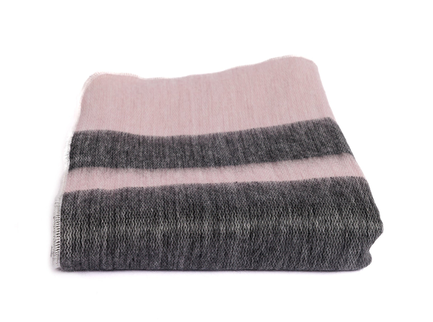 Handwoven Alpaca Throw Blanket From Ecuador - Pink Charcoal - Kallpa Collection