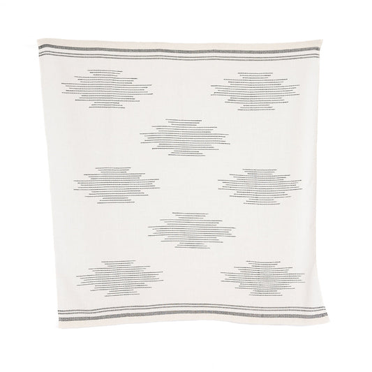 Handloomed 100% Alpaca Throw Blanket from Peru - Ink & Ivory Horizon - Miska Collection