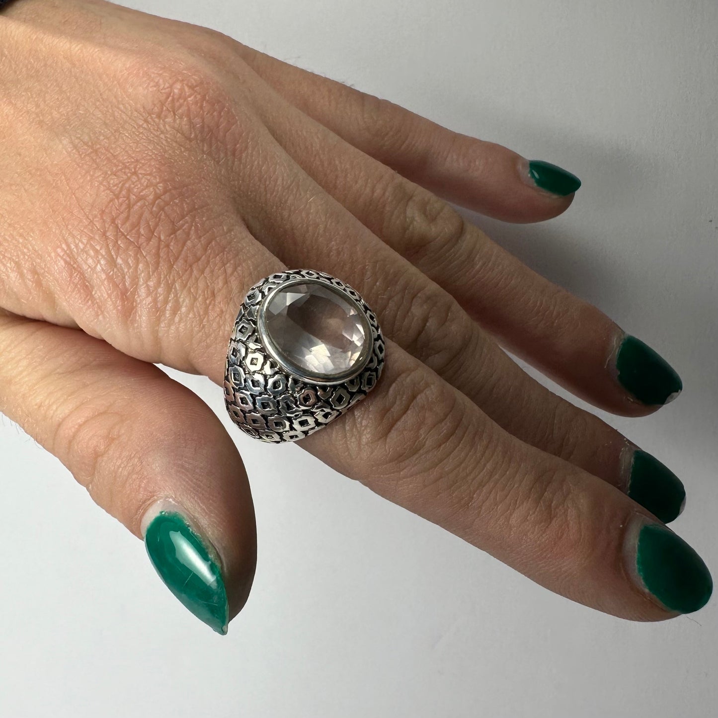 Rose Quartz Ring - Size 7