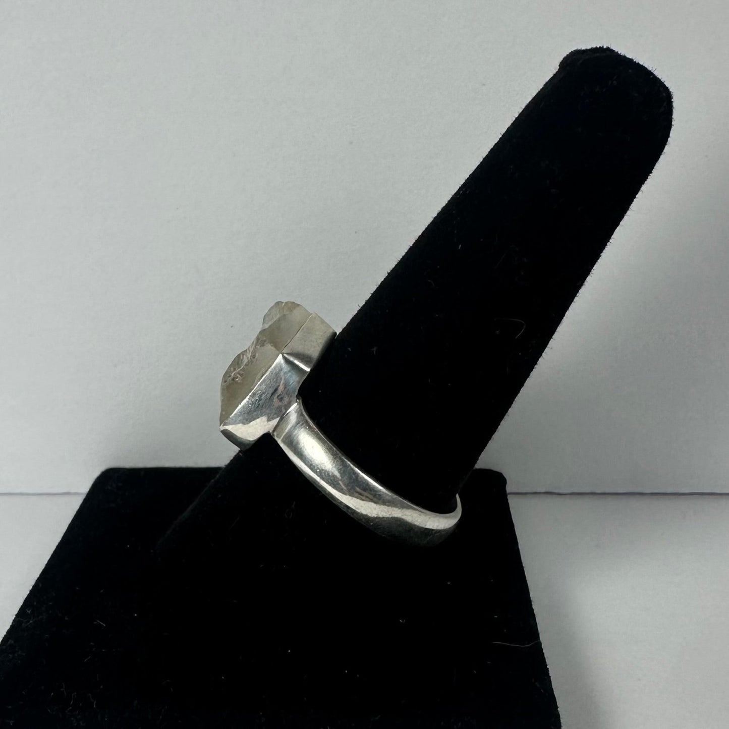 Natural Rough Quartz Ring - Size 10.5