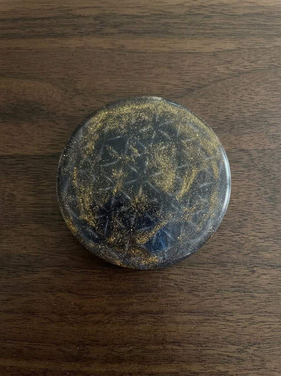 Flower of Life Coasters With 24k gold Flake | Resin Art | Sacred Geometry | Drink Coasters