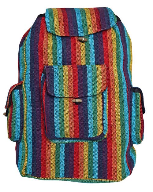Rainbow Woven Backpack