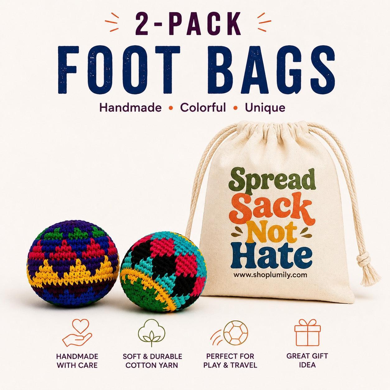 Foot Bag Knit Multicolor Sack Stress Ball Crochet - Guatemala | Mexico