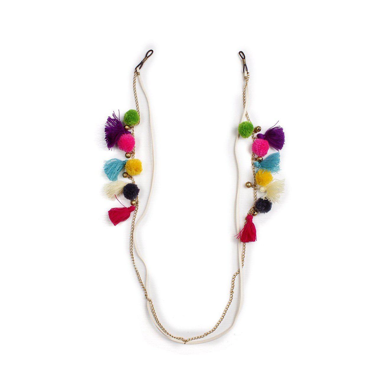 Leather Pom Pom Tassel Sunglass Chain Strap – Thailand