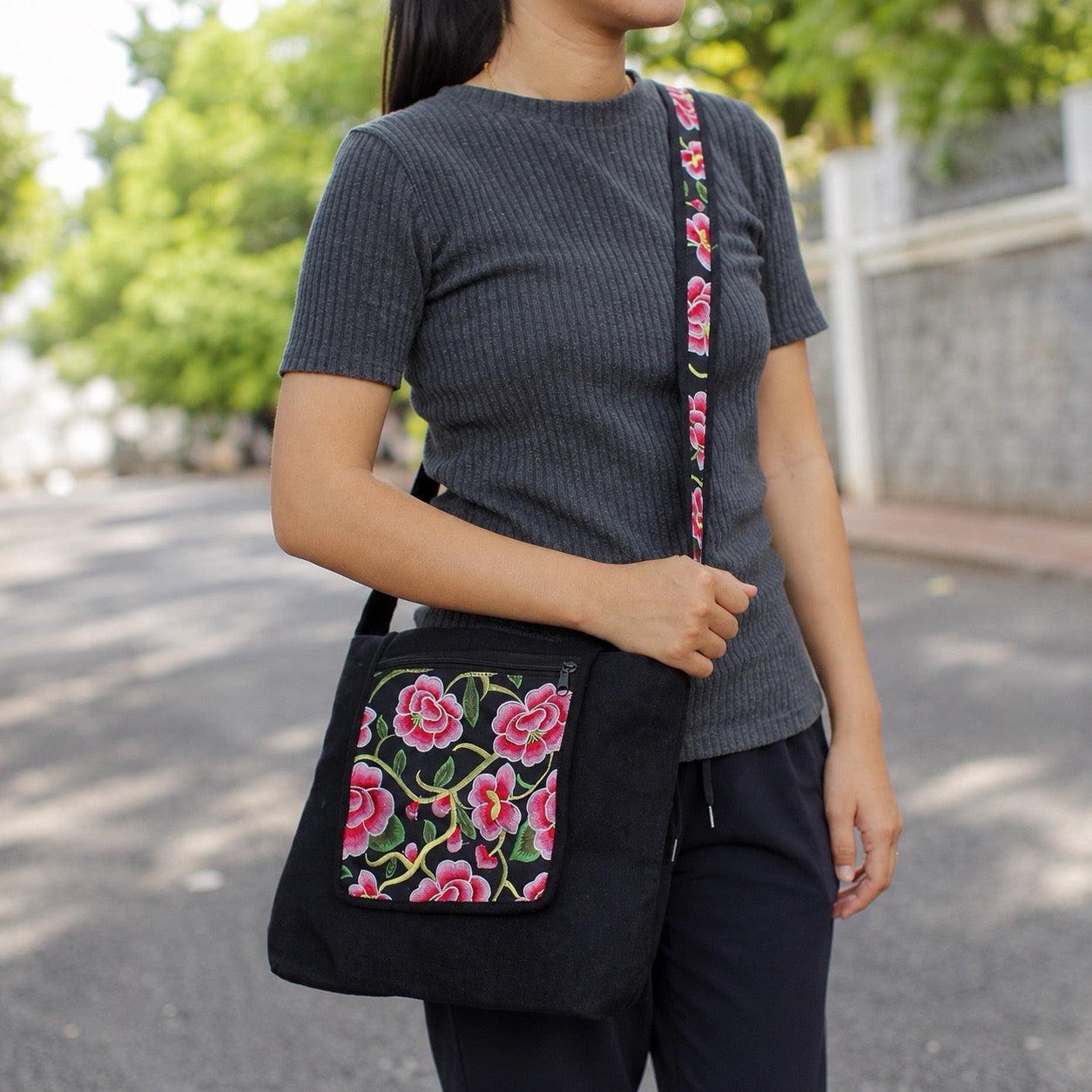 Tahj Limited Edition Embroidered Crossbody Bag - Thailand