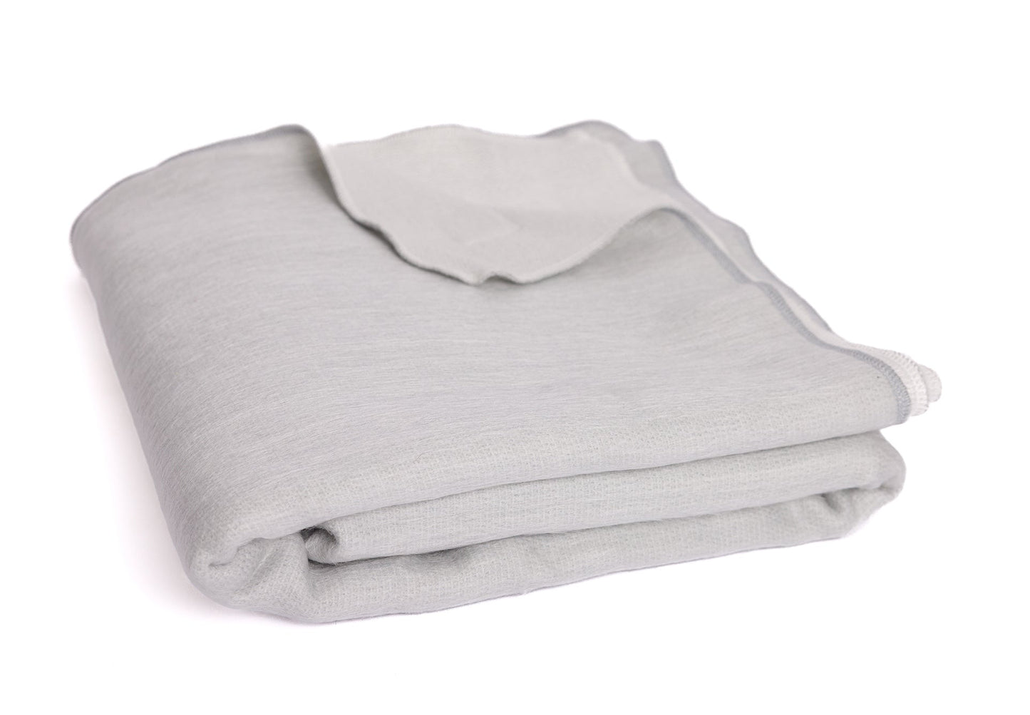 Reversible Alpaca Throw Blanket Handwoven From Ecuador - Gray & White - Kani Collection