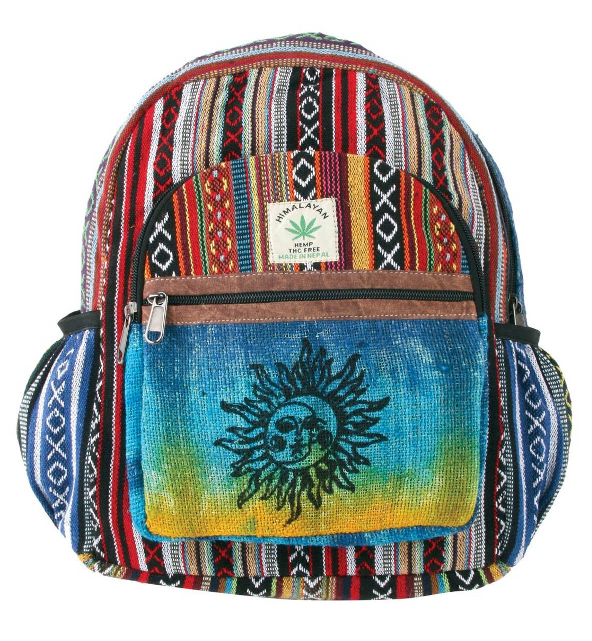 Tie Dye Hemp Medium Sunburst Backpack