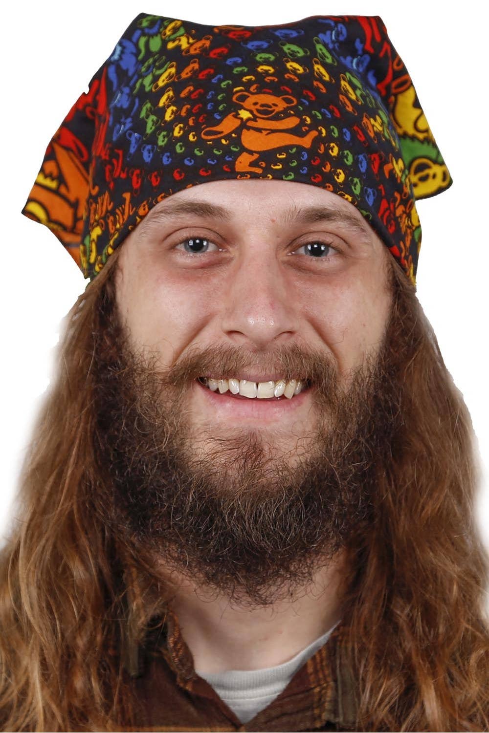3D Grateful Dead Bandana Rainbow Bear Spiral