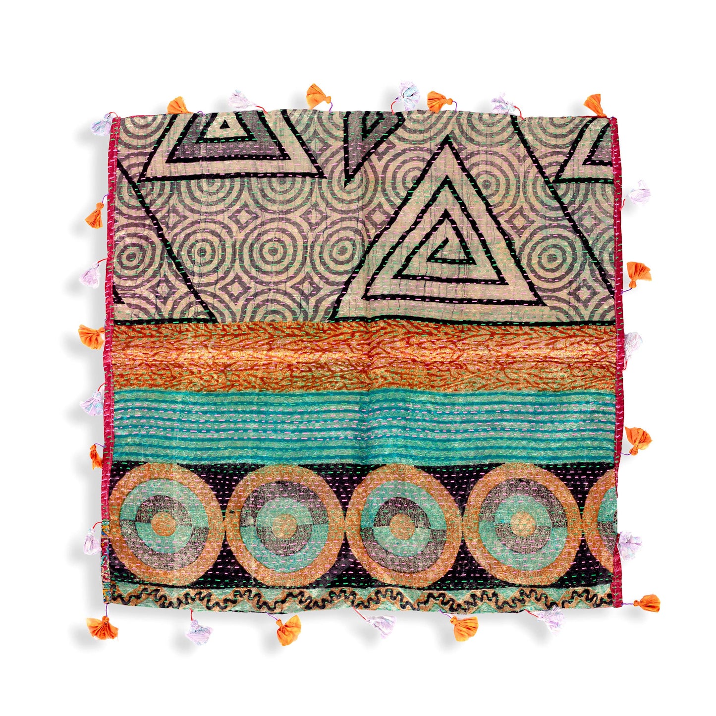Silk Kantha Square Scarves