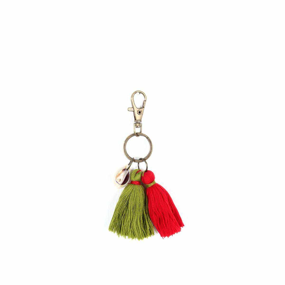 Campana Shell Tassel Zipper Pull | Handmade Keychain from Thailand