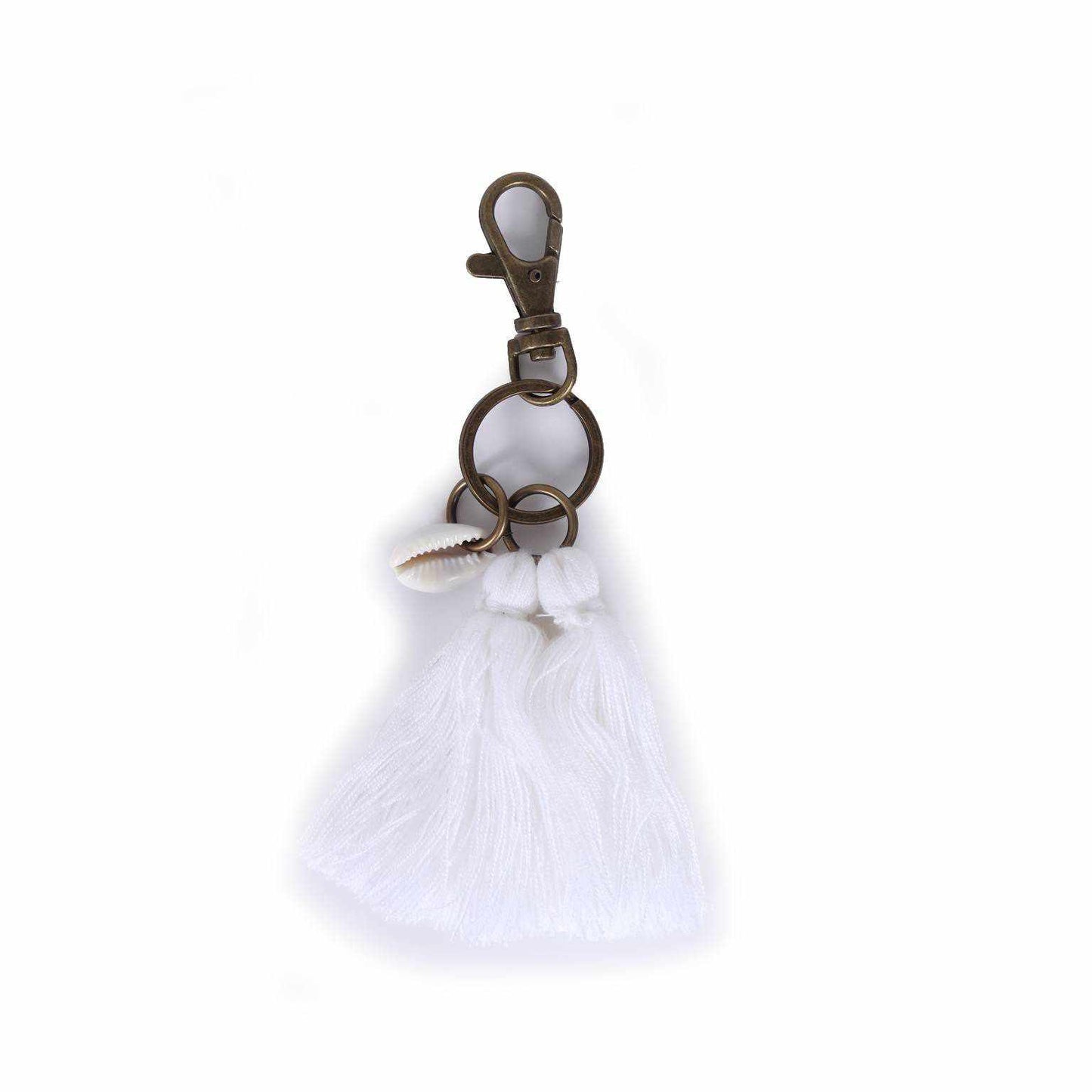 Campana Shell Tassel Zipper Pull | Handmade Keychain from Thailand
