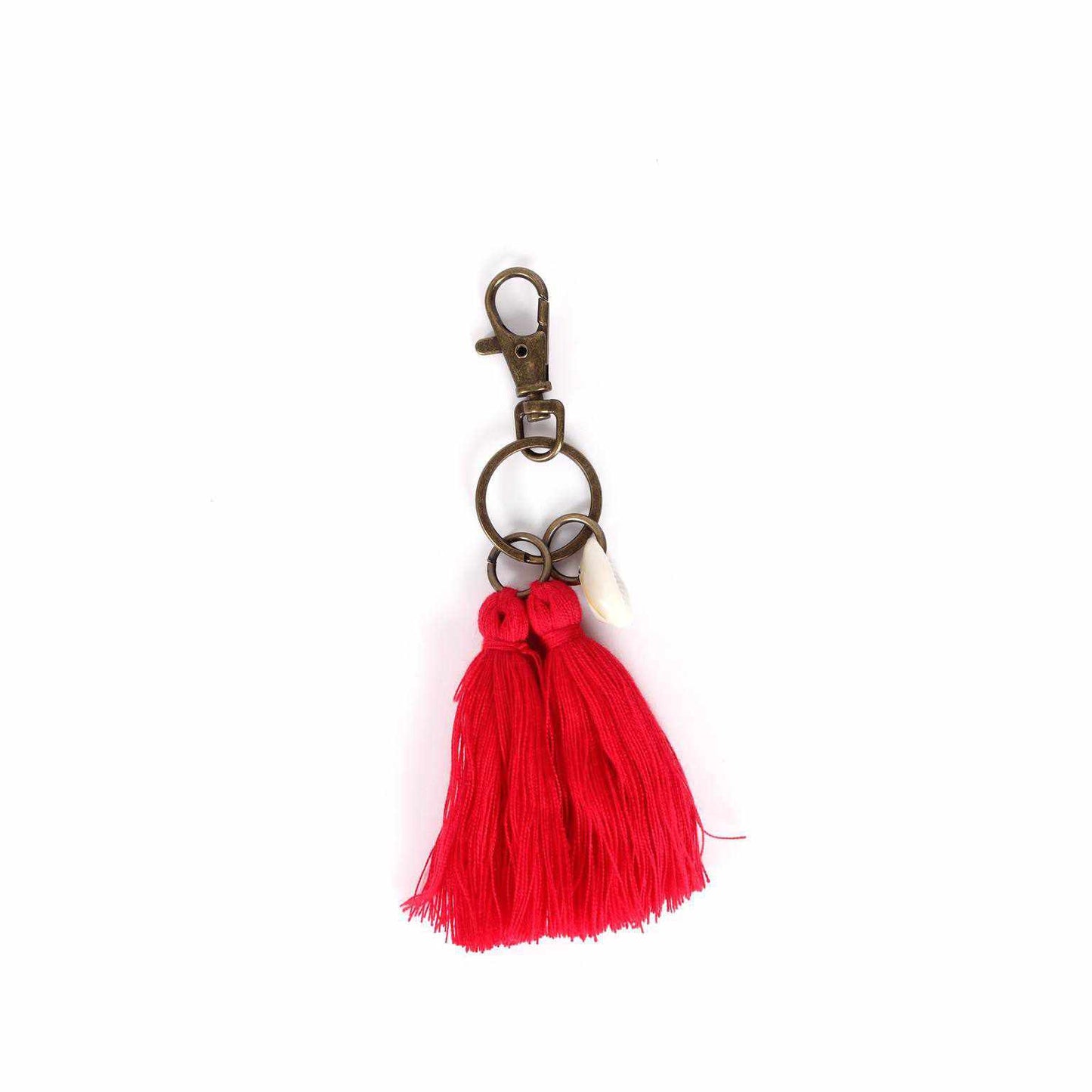 Campana Shell Tassel Zipper Pull | Handmade Keychain from Thailand