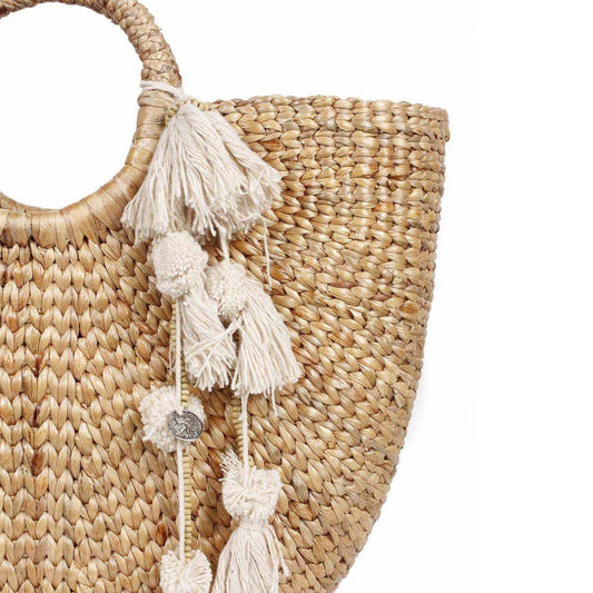 Multi-Tassel Ivory Boho Keychain | Zipper Pull | Handmade in Thailand
