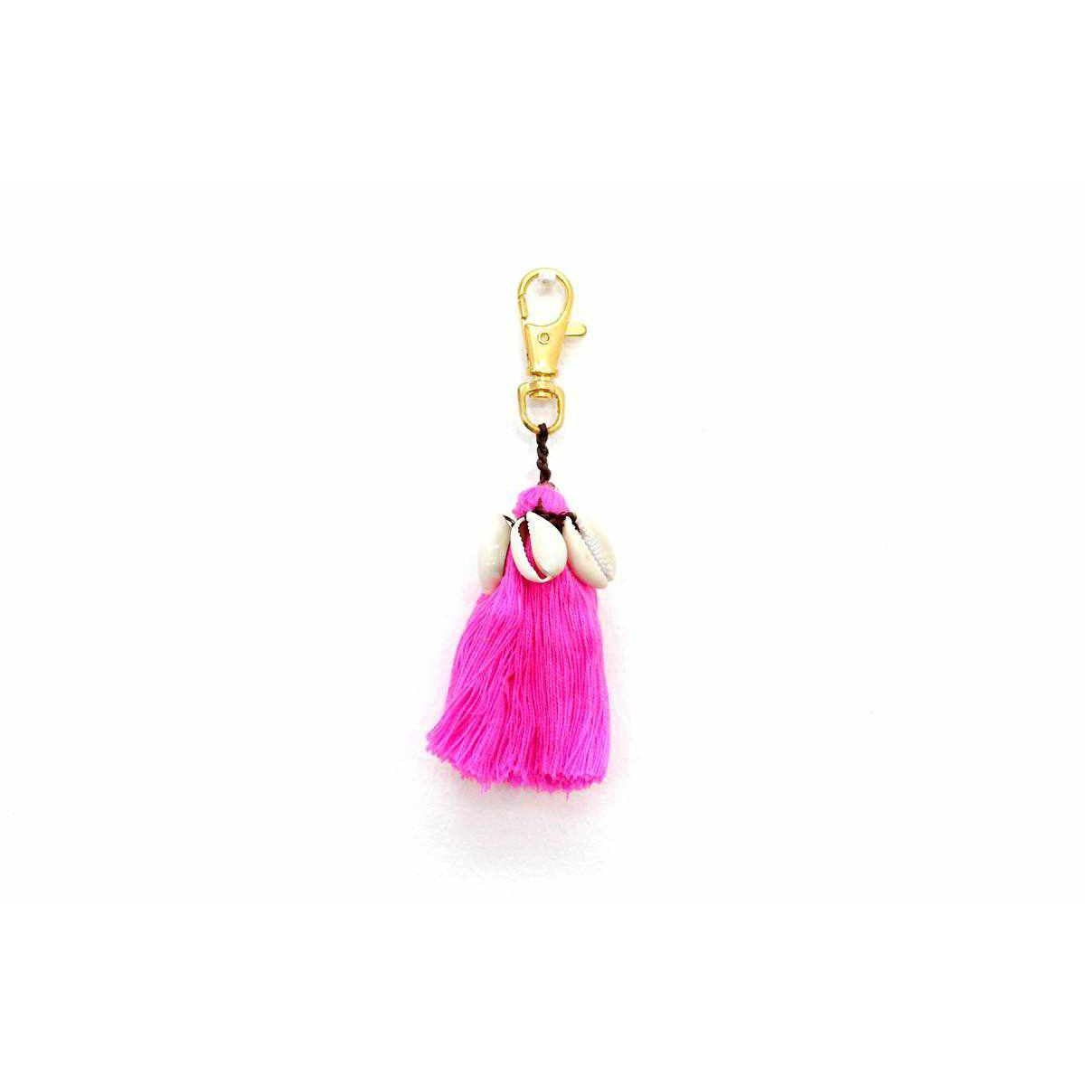Tassel With Shells Boho Bag Charm Zipper Pull - Thailand