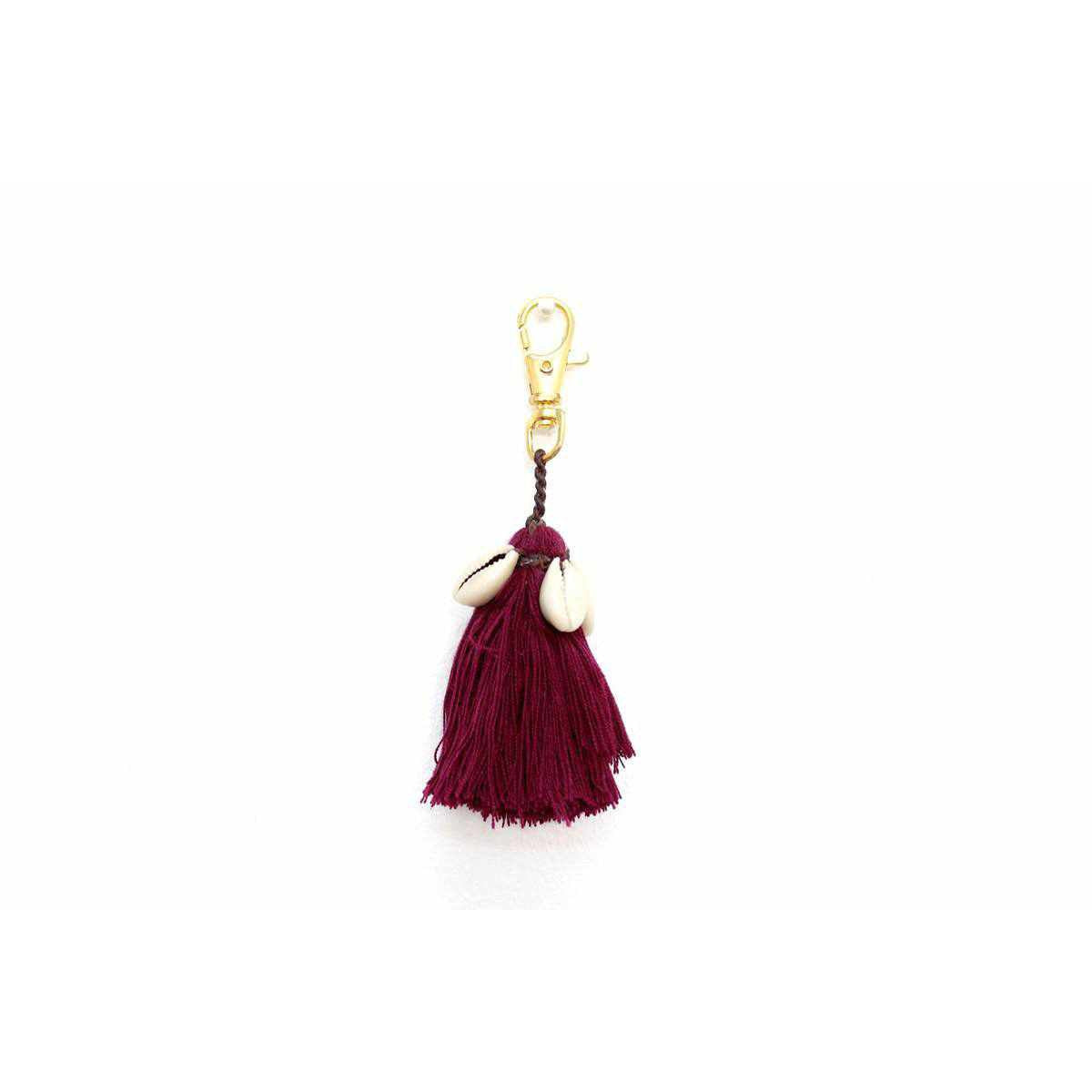 Tassel With Shells Boho Bag Charm Zipper Pull - Thailand