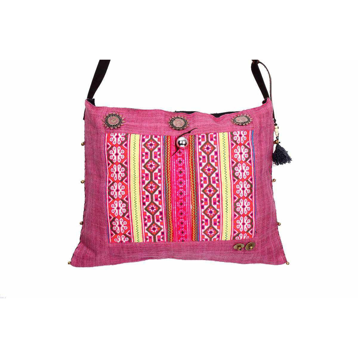 Vintage Baby Carrier Tote with Adjustable Strap - Thailand