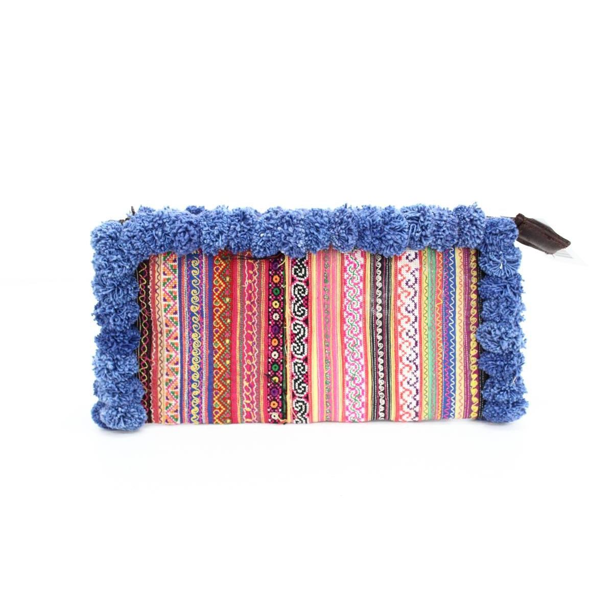 PomPom Vintage Upcycled Hmong Clutch - Thailand