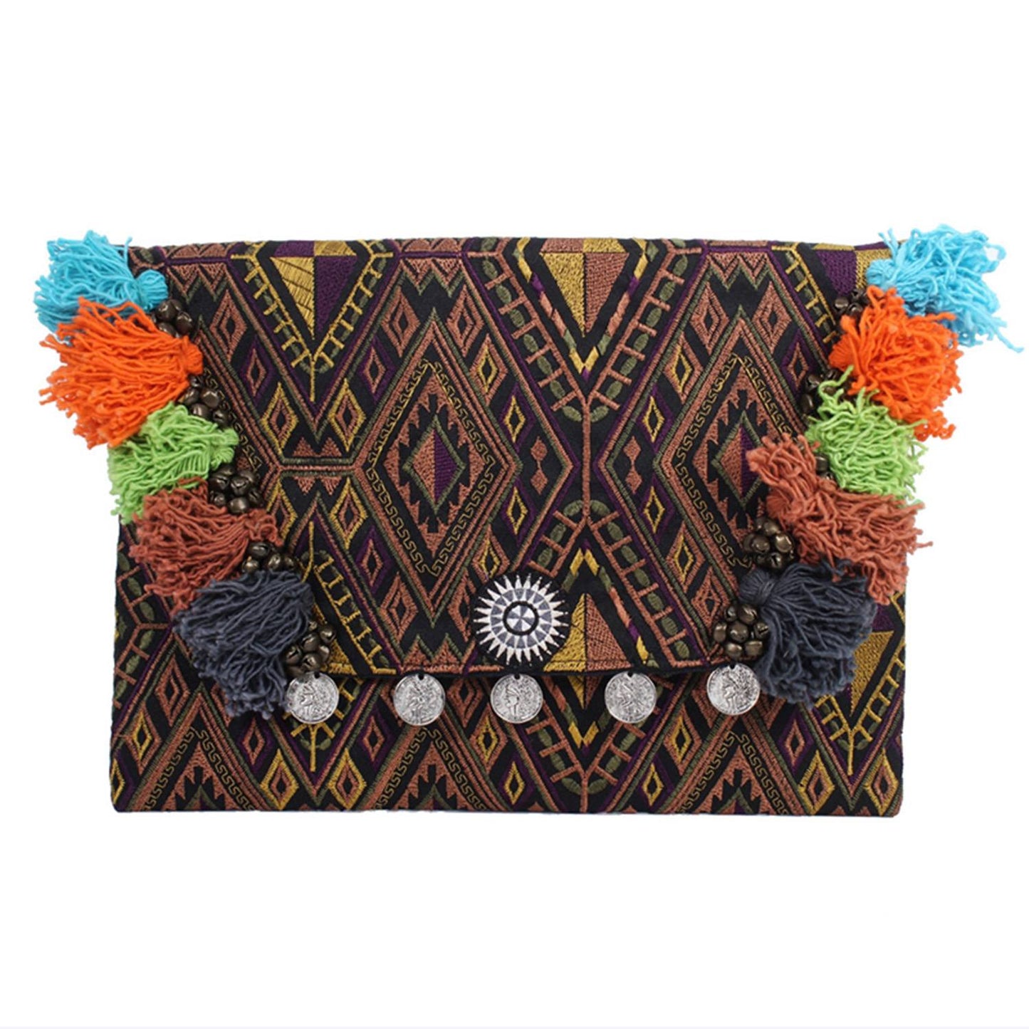 Embroidered Multi Tassel Clutch Bag iPad Case – Thailand