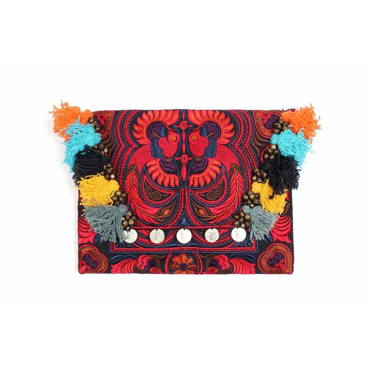 Embroidered Multi Tassel Clutch Bag iPad Case – Thailand