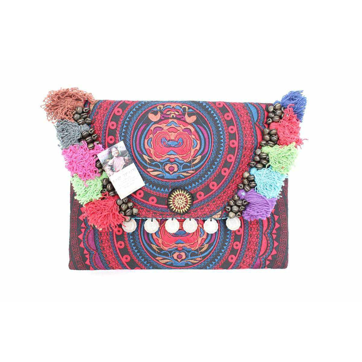 Embroidered Multi Tassel Clutch Bag iPad Case – Thailand
