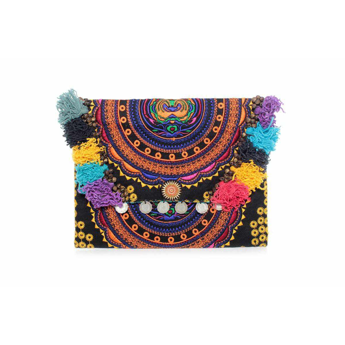 Embroidered Multi Tassel Clutch Bag iPad Case – Thailand