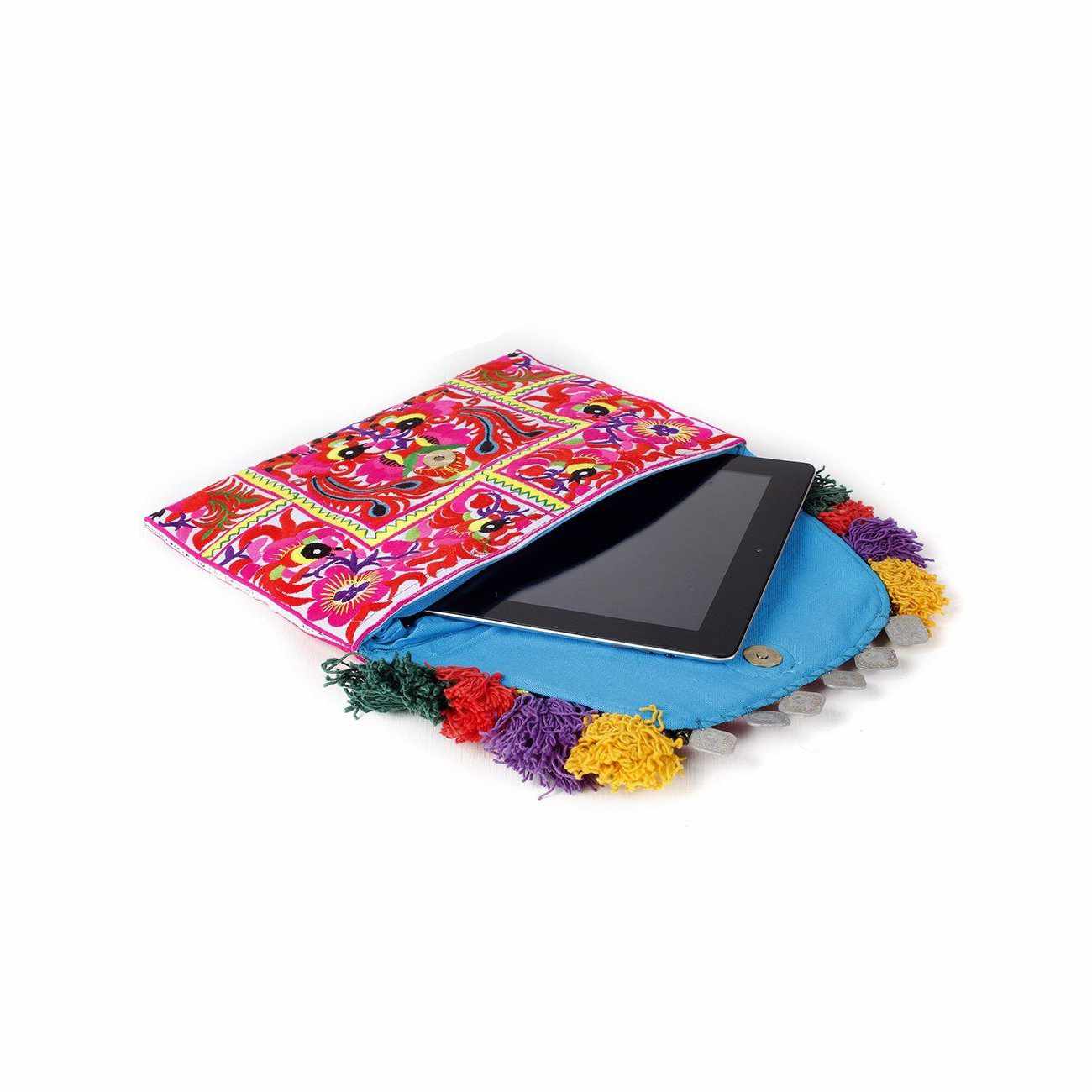 Embroidered Multi Tassel Clutch Bag iPad Case – Thailand