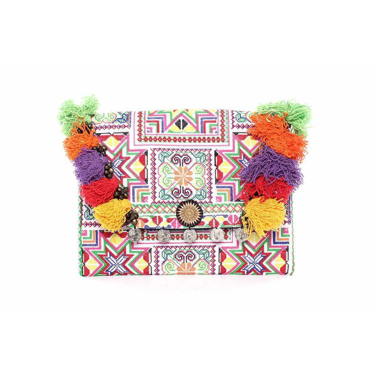 Embroidered Multi Tassel Clutch Bag iPad Case – Thailand