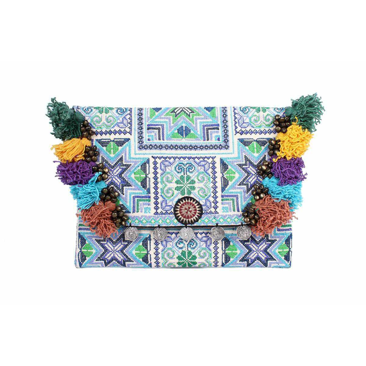 Embroidered Multi Tassel Clutch Bag iPad Case – Thailand