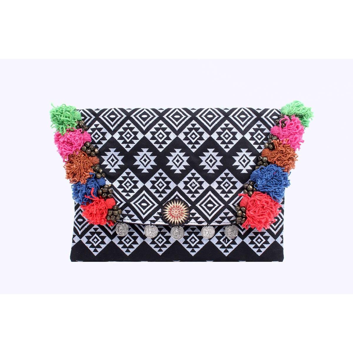 Embroidered Multi Tassel Clutch Bag iPad Case – Thailand