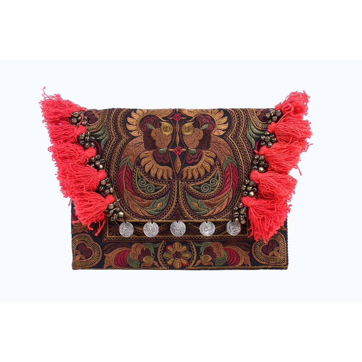 Embroidered Multi Tassel Clutch Bag iPad Case – Thailand