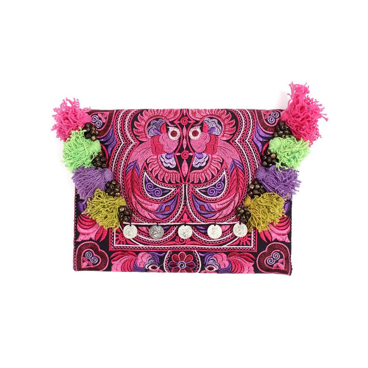 Embroidered Multi Tassel Clutch Bag iPad Case – Thailand