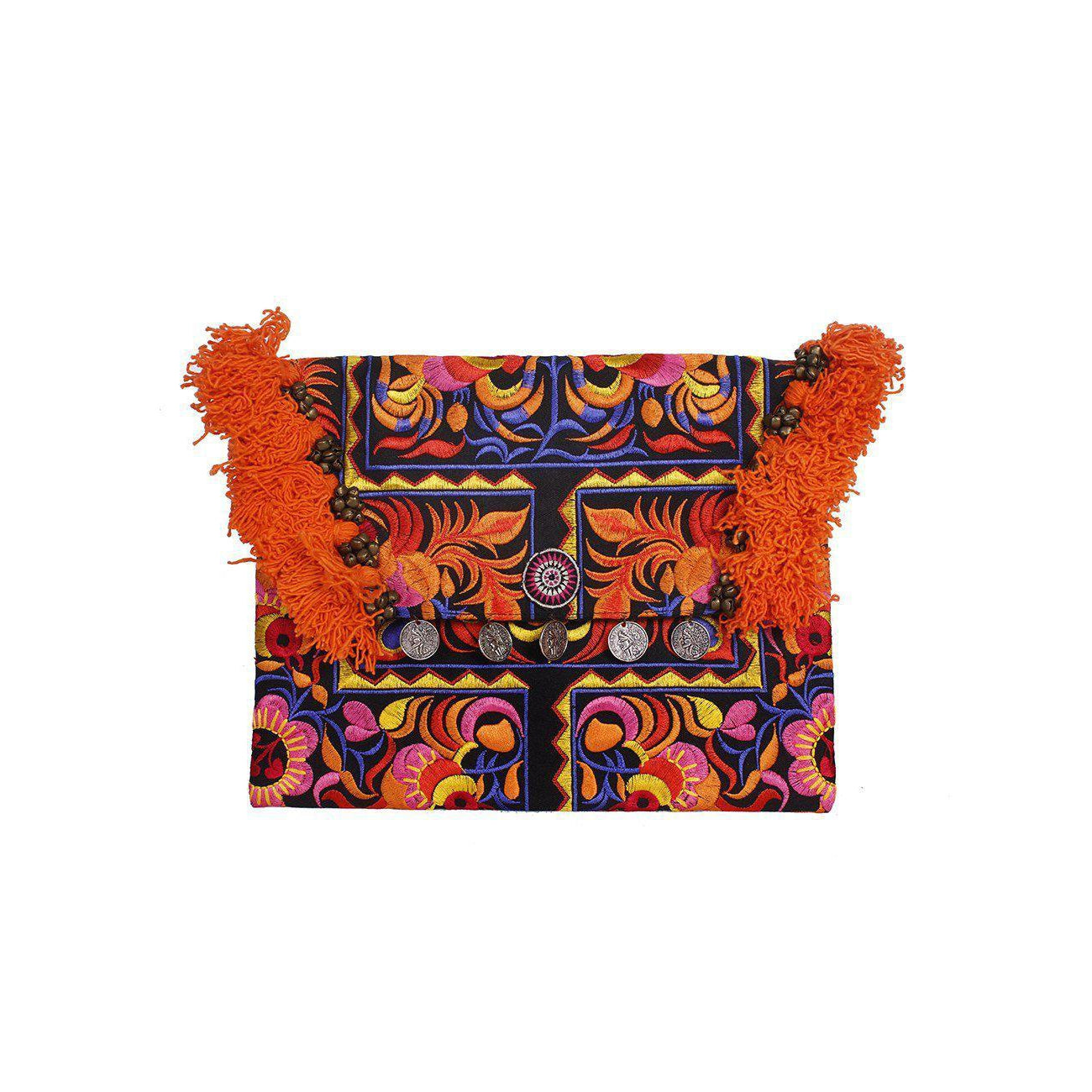 Embroidered Multi Tassel Clutch Bag iPad Case – Thailand
