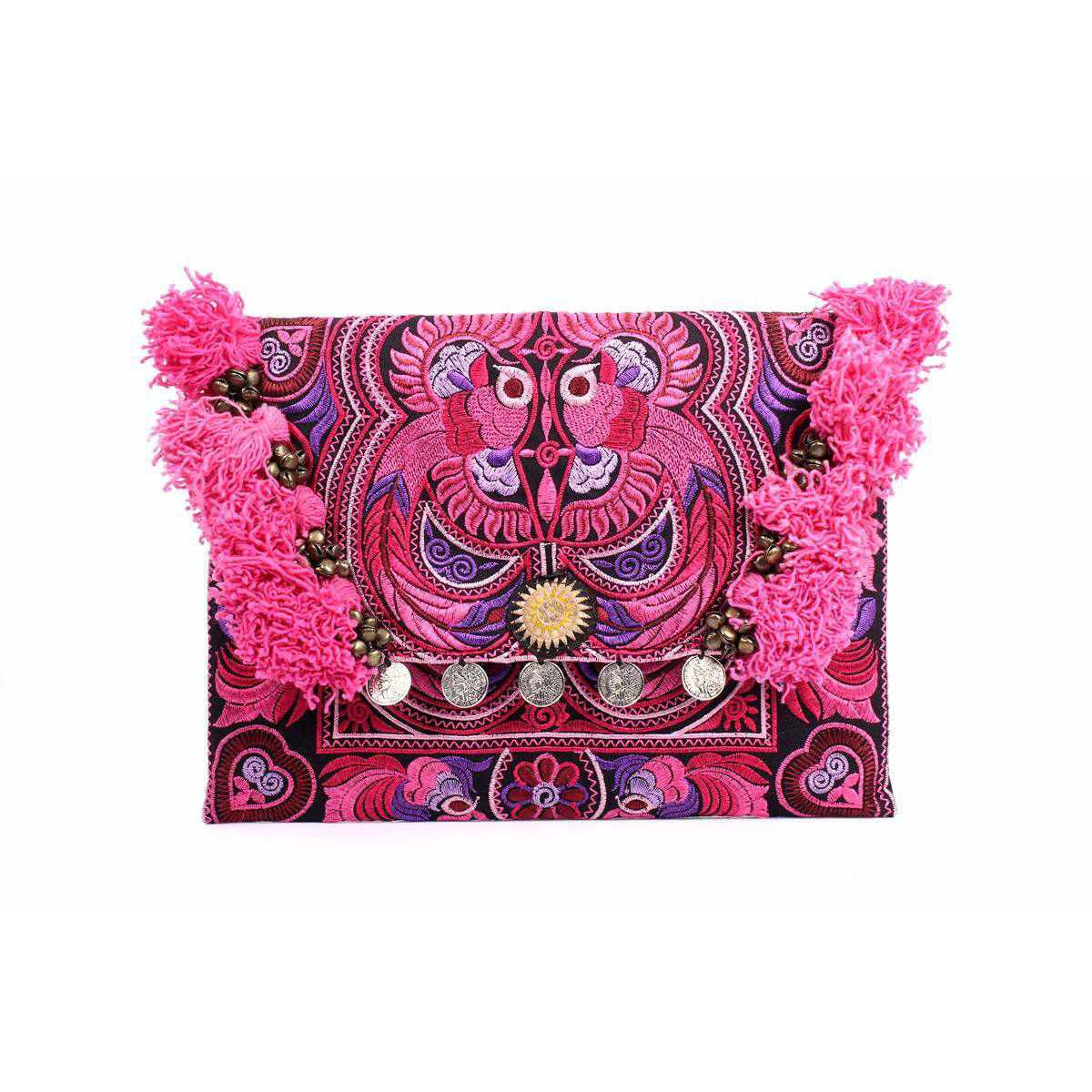 Embroidered Multi Tassel Clutch Bag iPad Case – Thailand