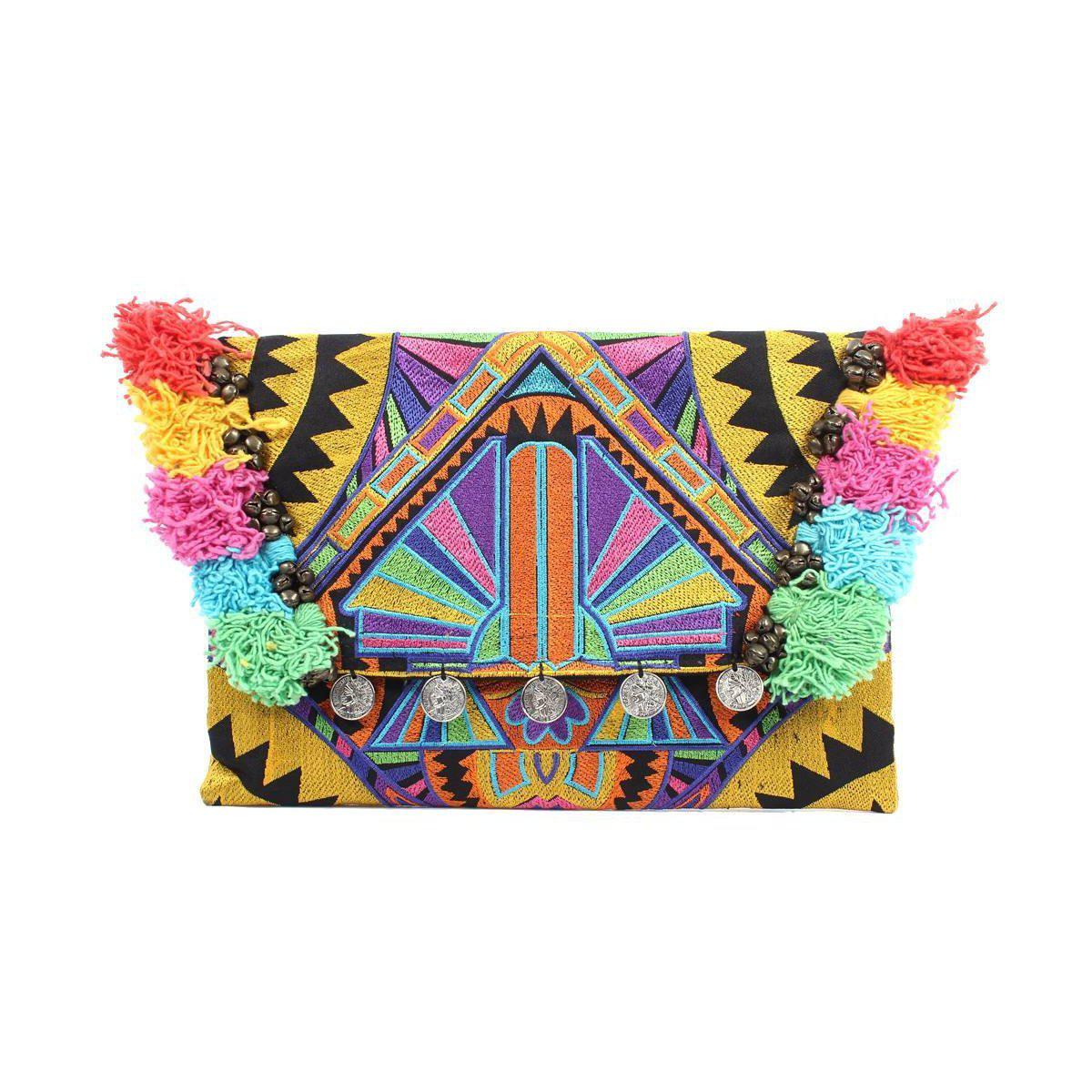 Embroidered Multi Tassel Clutch Bag iPad Case – Thailand