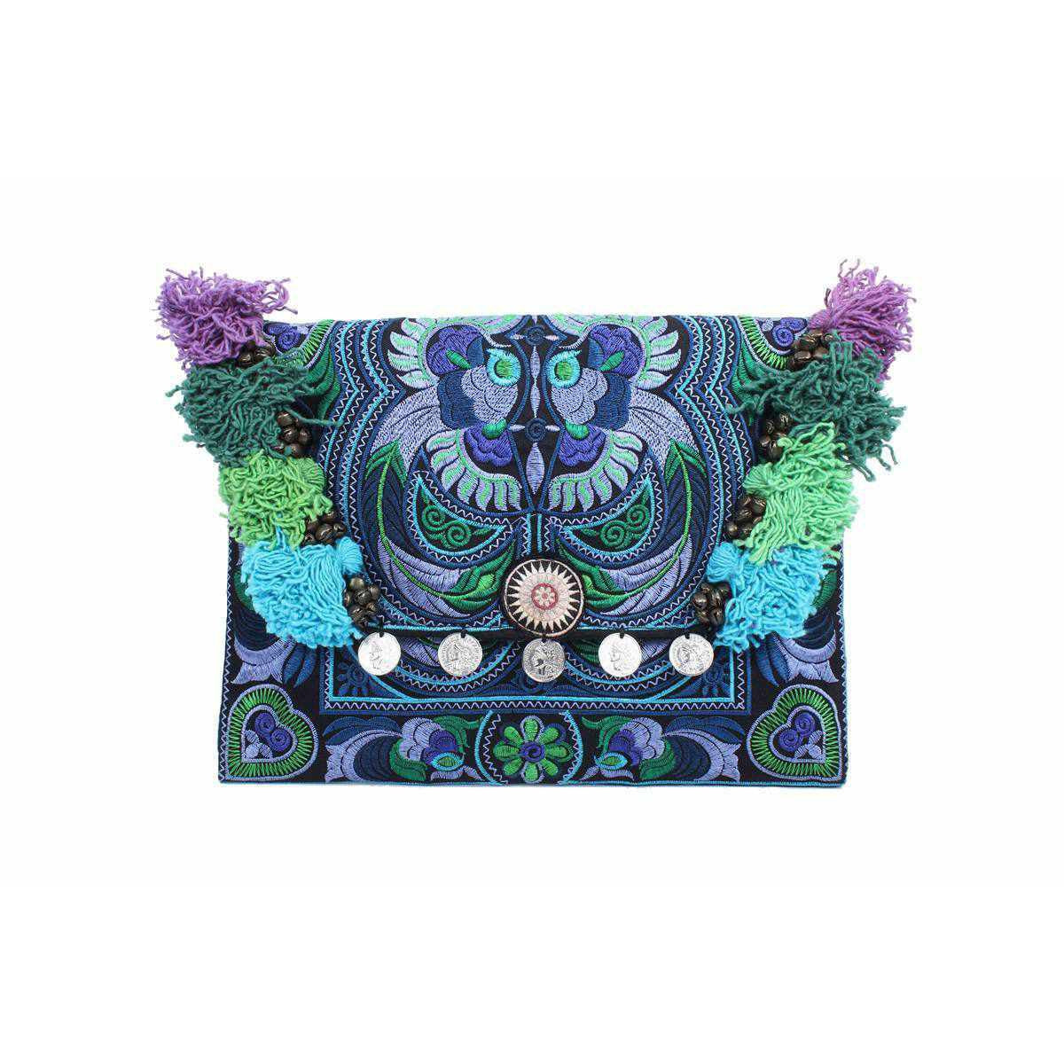 Embroidered Multi Tassel Clutch Bag iPad Case – Thailand