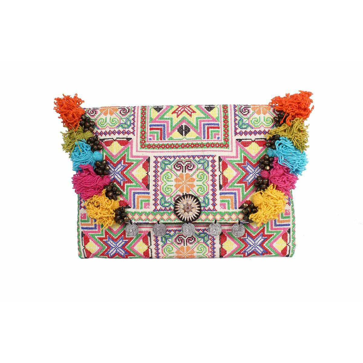 Embroidered Multi Tassel Clutch Bag iPad Case – Thailand